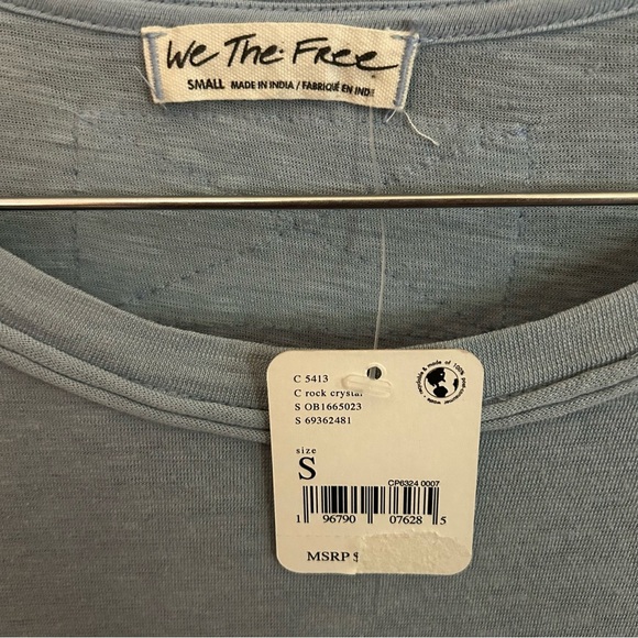 NWT Free People Moonlit Midi Rock Crystal Oversized T Shirt Size Small - Picture 4 of 8